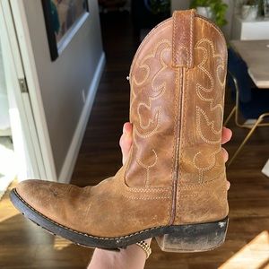 Big kids 1.5 Double H brand leather cowboy boots